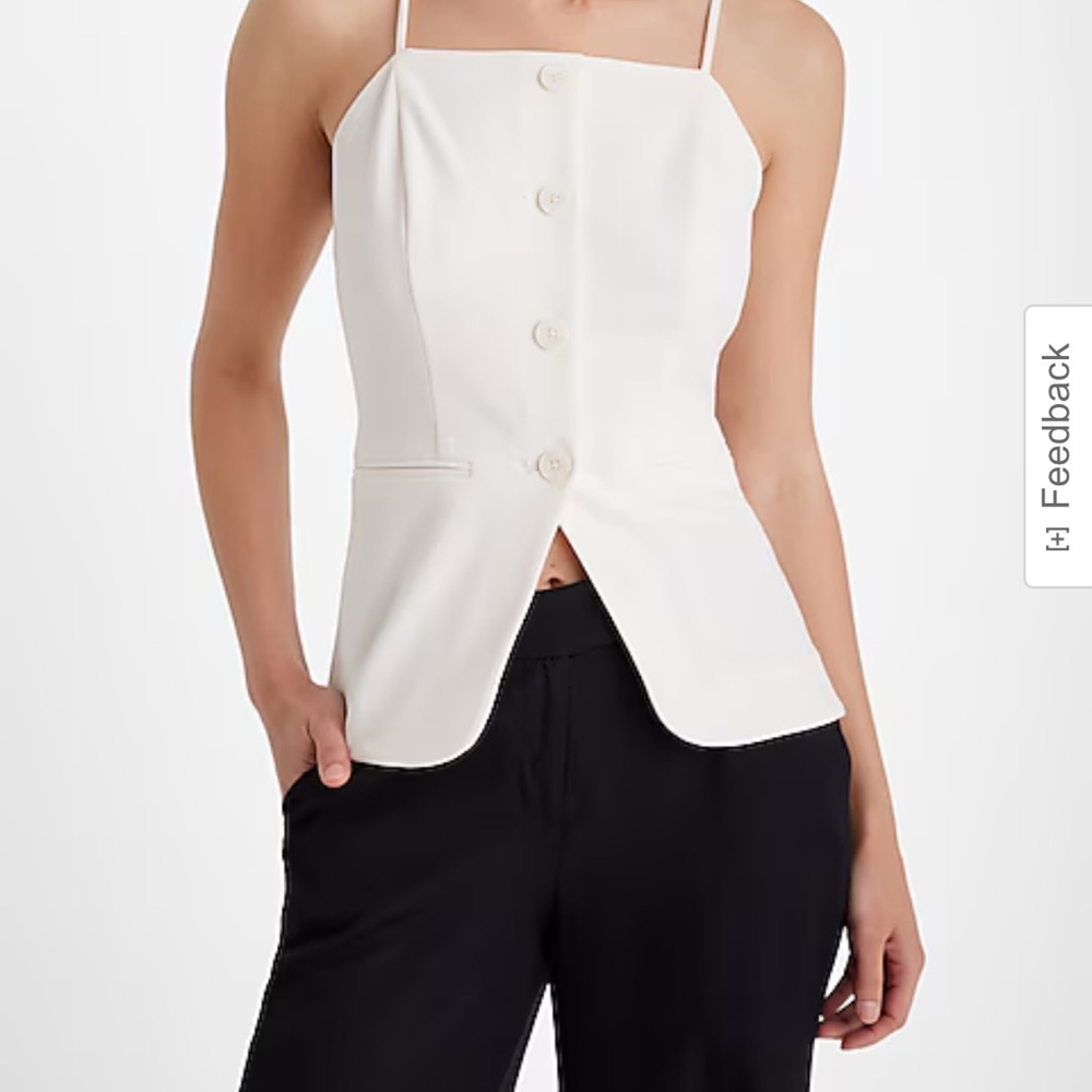 Stylish White Button-Up Top